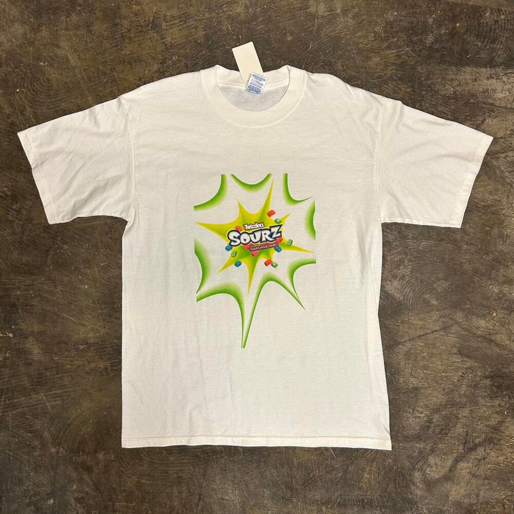 VTG 90s White Twizzlers Sourz cotton t-shirt